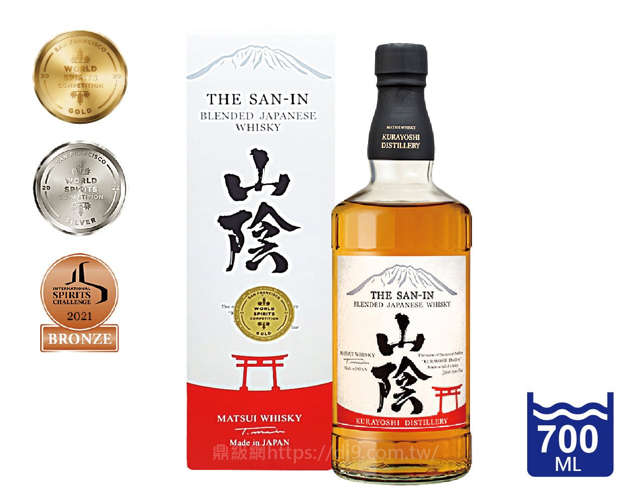 山陰調和威士忌 - 700ml - Drunken whisky wine & spirits shop