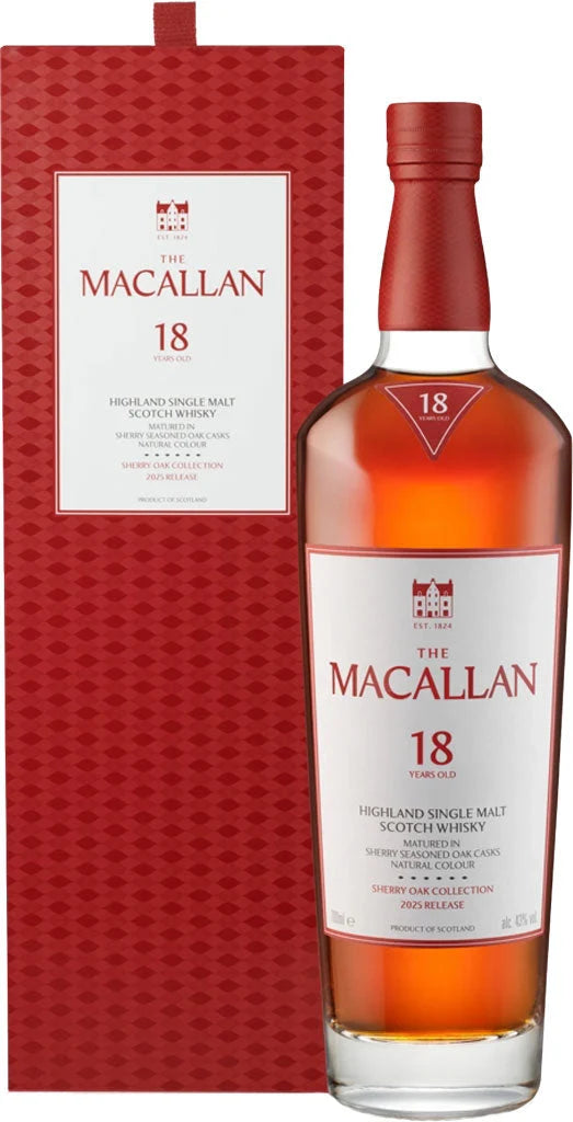 Macallan 18 year old sherry oak 2026 release - 700ml