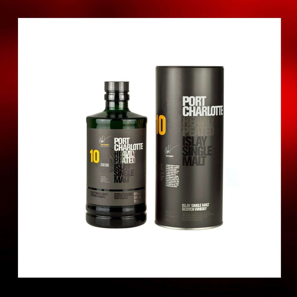 布萊迪Bruichladdich Port Charlotte 10 Year Old Heavily Peated - 700ml - Drunken whisky wine & spirits shop