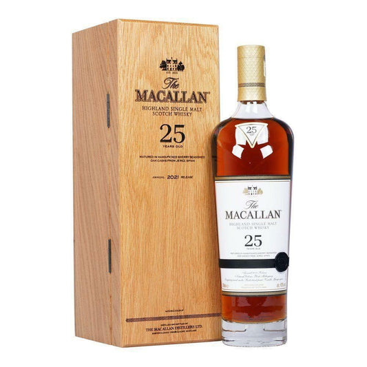 The Macallan Sherry Oak 25 Year Old Single Malt Scotch Whisky - 700ml 2022 (現金價) - Drunken whisky wine & spirits shop