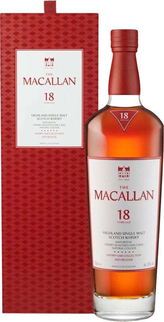 Macallan 18 year old sherry oak 2026 release - 700ml - Drunken whisky wine & spirits shop